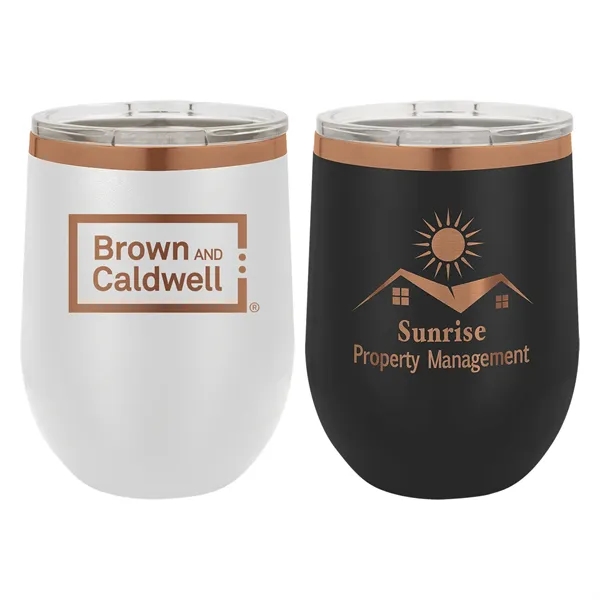 Polar Camel 12oz ION-Plated Rose Gold Stemless Wine Glass - Polar Camel 12oz ION-Plated Rose Gold Stemless Wine Glass - Image 0 of 6
