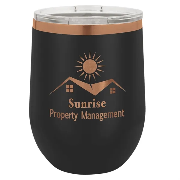 Polar Camel 12oz ION-Plated Rose Gold Stemless Wine Glass - Polar Camel 12oz ION-Plated Rose Gold Stemless Wine Glass - Image 2 of 6