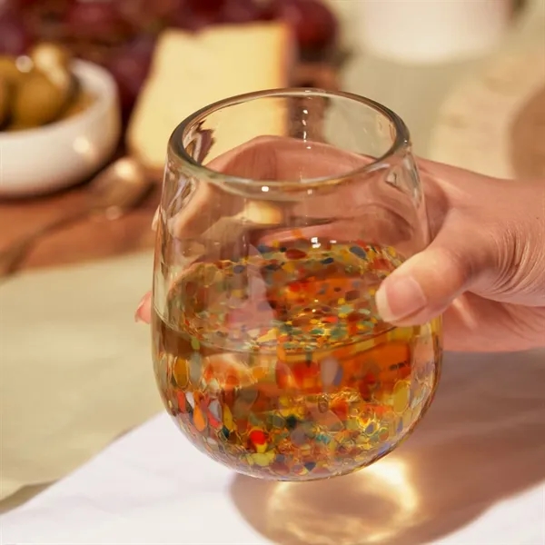 Twine Living® Artistico Stemless Recycled Wine Glass - Twine Living® Artistico Stemless Recycled Wine Glass - Image 3 of 10