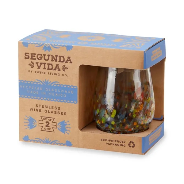 Twine Living® Artistico Stemless Recycled Wine Glass - Twine Living® Artistico Stemless Recycled Wine Glass - Image 9 of 10