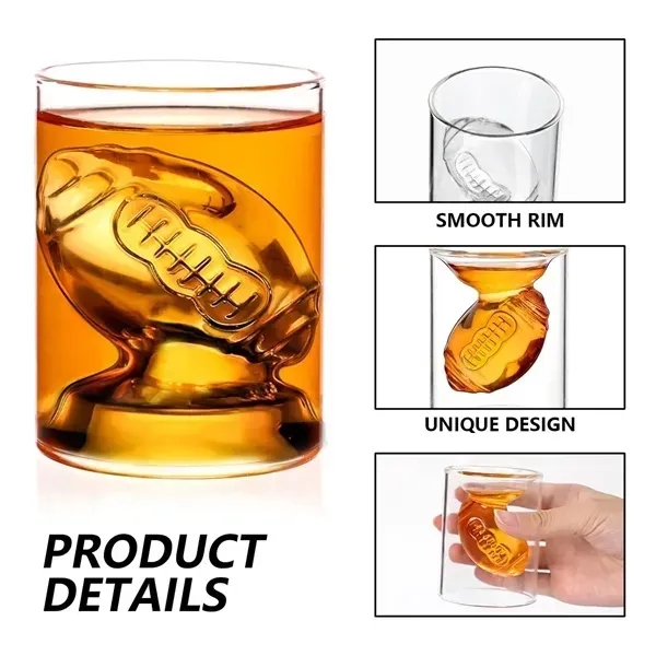Creative Football Shaped Wine Glass - Creative Football Shaped Wine Glass - Image 1 of 4