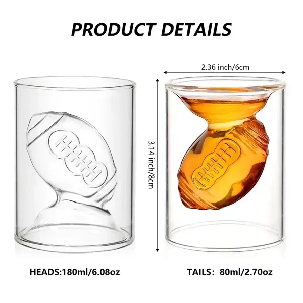 Creative Football Shaped Wine Glass - Creative Football Shaped Wine Glass - Image 3 of 4
