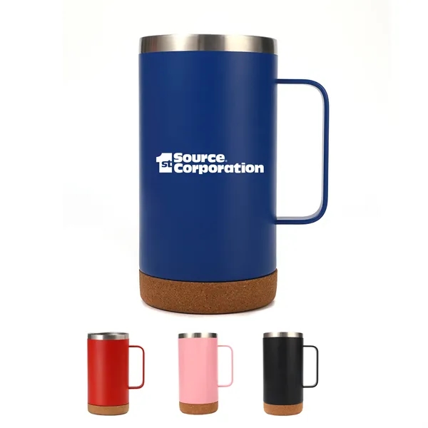 16oz Tumbler With Handle  Wooden Bottom - 16oz Tumbler With Handle  Wooden Bottom - Image 0 of 3