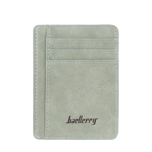 Antimagnetic Ultrathin Retro PU Card Holder Wallet - Antimagnetic Ultrathin Retro PU Card Holder Wallet - Image 1 of 10