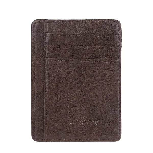 Antimagnetic Ultrathin Retro PU Card Holder Wallet - Antimagnetic Ultrathin Retro PU Card Holder Wallet - Image 4 of 10