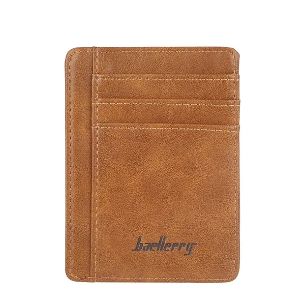 Antimagnetic Ultrathin Retro PU Card Holder Wallet - Antimagnetic Ultrathin Retro PU Card Holder Wallet - Image 7 of 10