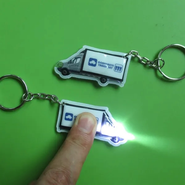 Car Shaped PVC Flashlight Keychain - Car Shaped PVC Flashlight Keychain - Image 2 of 3