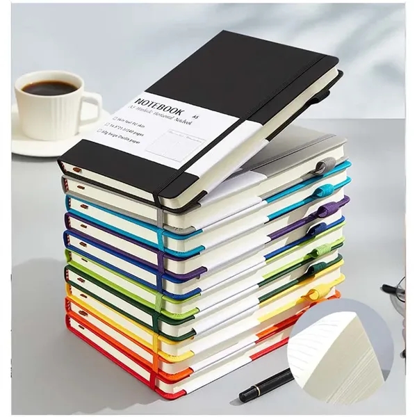 Custom Print PU Leather A5 Business Office Notebook - Custom Print PU Leather A5 Business Office Notebook - Image 1 of 2