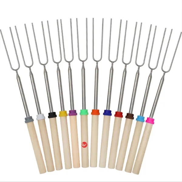 Marshmallow Roasting Sticks with Wooden Handle - Marshmallow Roasting Sticks with Wooden Handle - Image 0 of 4