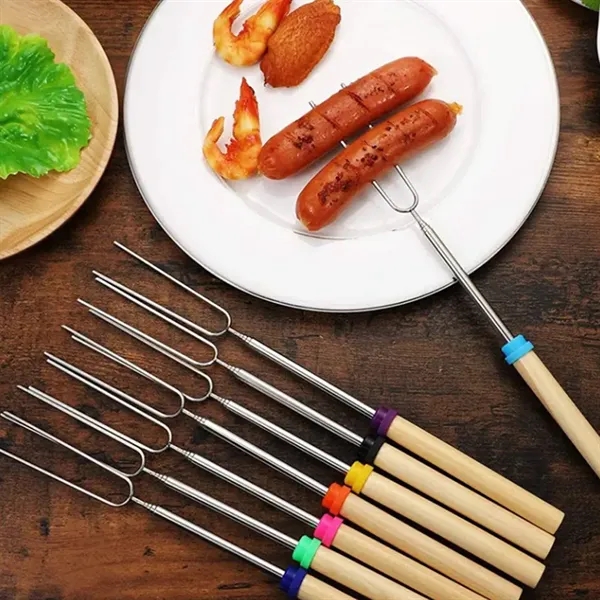Marshmallow Roasting Sticks with Wooden Handle - Marshmallow Roasting Sticks with Wooden Handle - Image 3 of 4