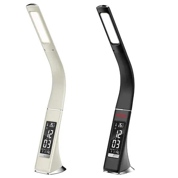 LED Desk Lamp Foldable Alarm Clock Calendar Thermometer - LED Desk Lamp Foldable Alarm Clock Calendar Thermometer - Image 0 of 4
