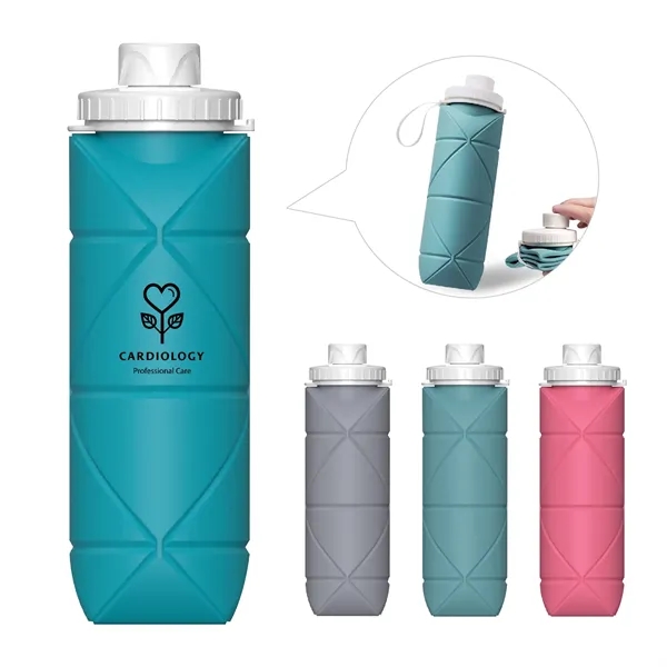20 oz. Collapsible Silicone Water Bottle