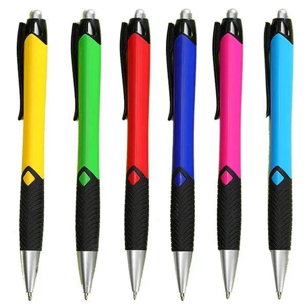Rubber Grip Click Action Plastic Pen - Rubber Grip Click Action Plastic Pen - Image 5 of 5