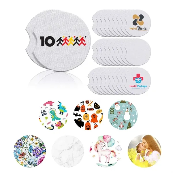 Neoprene Car Coffee Cup Insulation Coaster - Neoprene Car Coffee Cup Insulation Coaster - Image 0 of 3