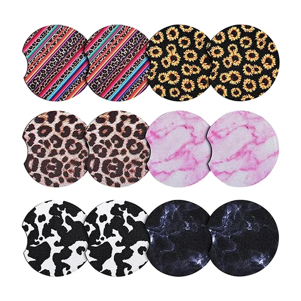 Neoprene Car Coffee Cup Insulation Coaster - Neoprene Car Coffee Cup Insulation Coaster - Image 1 of 3
