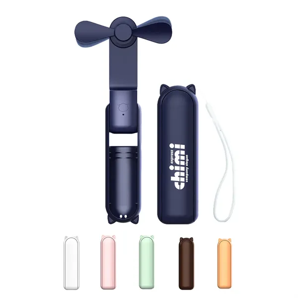 Personal USB Foldable Fan Pocket  with Power Bank - Personal USB Foldable Fan Pocket  with Power Bank - Image 0 of 0