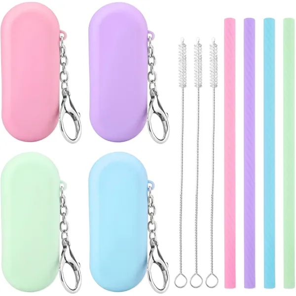 Silicone Straw With Storage Case And Carabiner - Silicone Straw With Storage Case And Carabiner - Image 2 of 3
