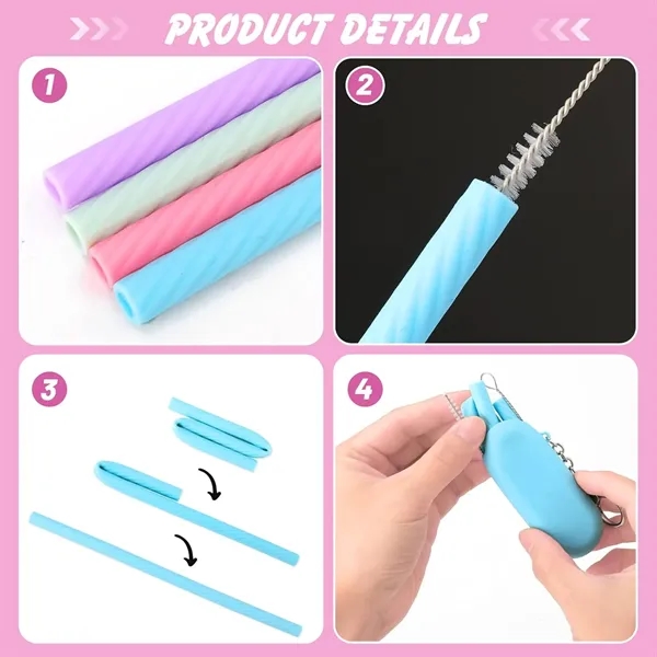 Silicone Straw With Storage Case And Carabiner - Silicone Straw With Storage Case And Carabiner - Image 3 of 3
