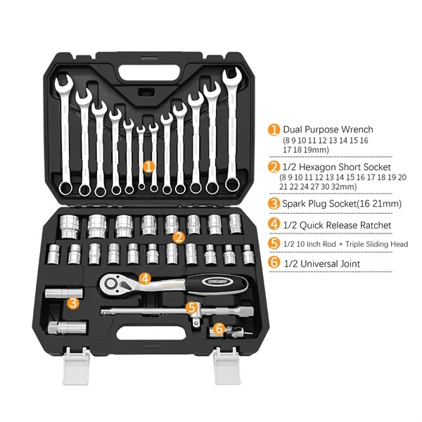 37-Piece Auto Repair Sleeve Set - 37-Piece Auto Repair Sleeve Set - Image 1 of 1