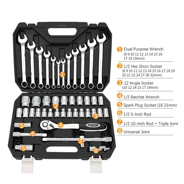 43-Piece Auto Repair Sleeve Set - 43-Piece Auto Repair Sleeve Set - Image 1 of 1