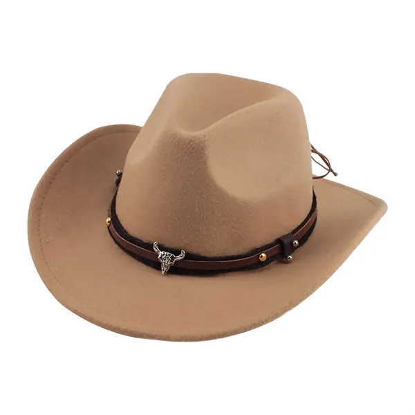 Suede Western Cowboy Hat - Suede Western Cowboy Hat - Image 2 of 3
