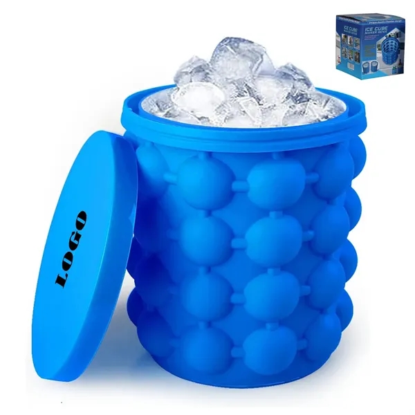 Silicone Ice Cube Maker Genie with Lid - Silicone Ice Cube Maker Genie with Lid - Image 0 of 5