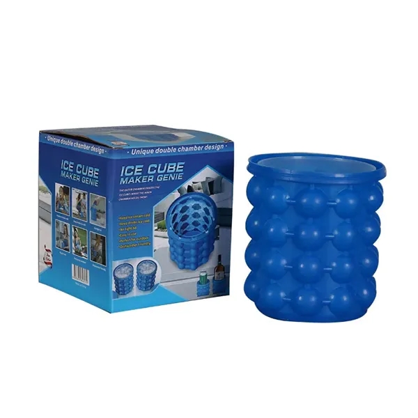 Silicone Ice Cube Maker Genie with Lid - Silicone Ice Cube Maker Genie with Lid - Image 1 of 5