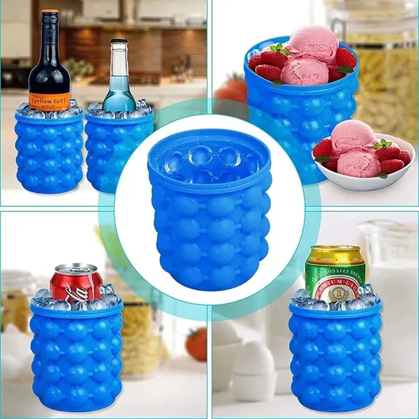 Silicone Ice Cube Maker Genie with Lid - Silicone Ice Cube Maker Genie with Lid - Image 5 of 5