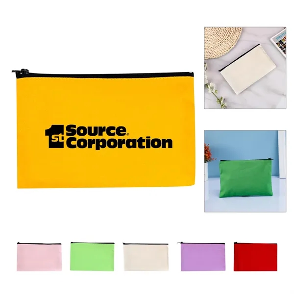 Canvas Zipper Cosmetic Pouch - Canvas Zipper Cosmetic Pouch - Image 0 of 10