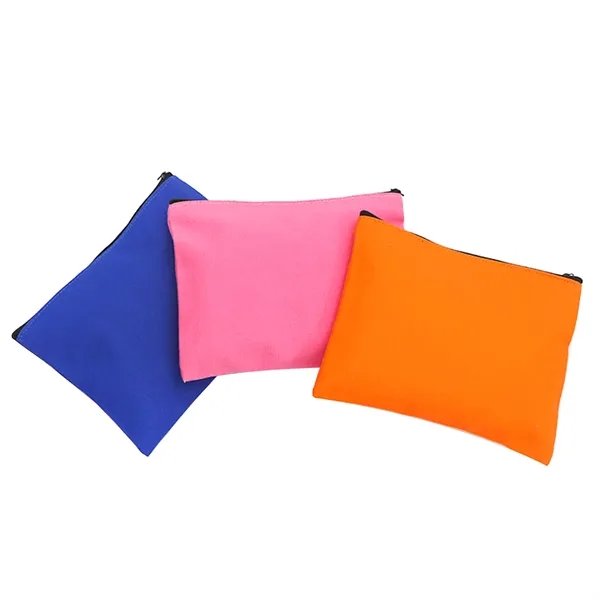Canvas Zipper Cosmetic Pouch - Canvas Zipper Cosmetic Pouch - Image 2 of 10