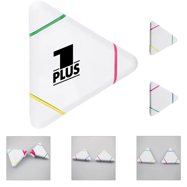 3 Color Triangular Highlighter Pen - 3 Color Triangular Highlighter Pen - Image 0 of 16