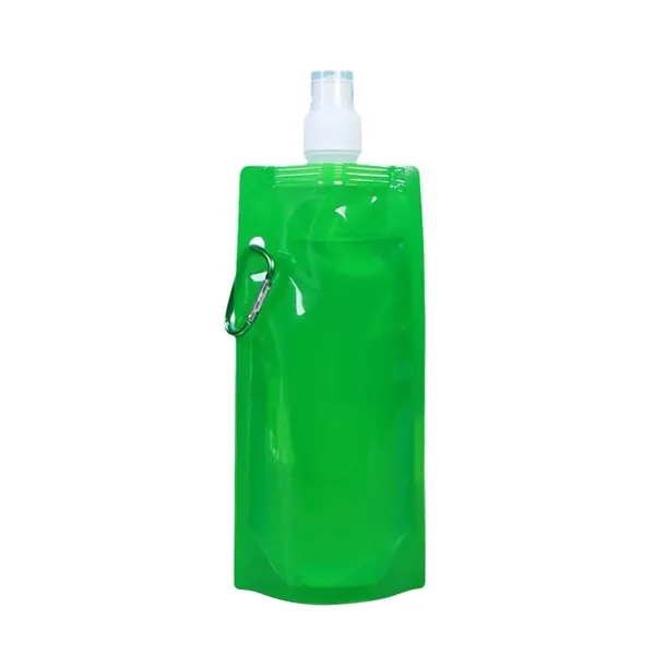 16oz PE Collapsible Water Bag Clip For Sports - 16oz PE Collapsible Water Bag Clip For Sports - Image 8 of 13