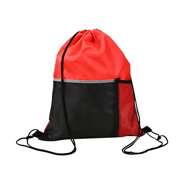 14''x 18'' Dual Pocket Drawstring Sportpack - 14''x 18'' Dual Pocket Drawstring Sportpack - Image 3 of 3