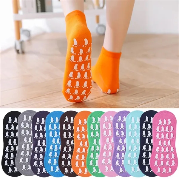 Yoga Pilates Non Slip Socks With Grippers Women - Yoga Pilates Non Slip Socks With Grippers Women - Image 8 of 11