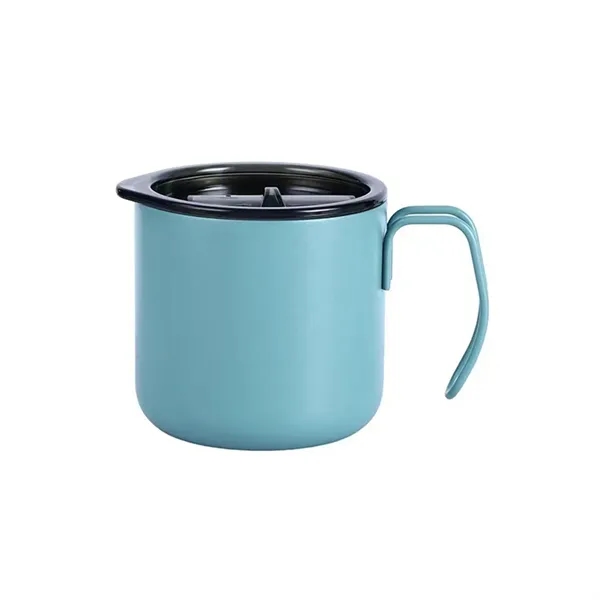 12 oz. Stainless Steel Coffee Mug with Handle  Lid