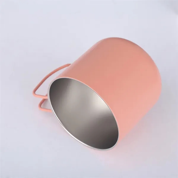 12 oz. Stainless Steel Coffee Mug with Handle  Lid