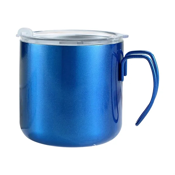 12 oz. Stainless Steel Coffee Mug with Handle  Lid