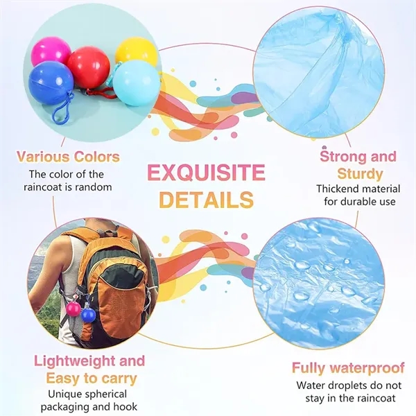 Portable Disposable Raincoat Pocket Ball - Portable Disposable Raincoat Pocket Ball - Image 3 of 3
