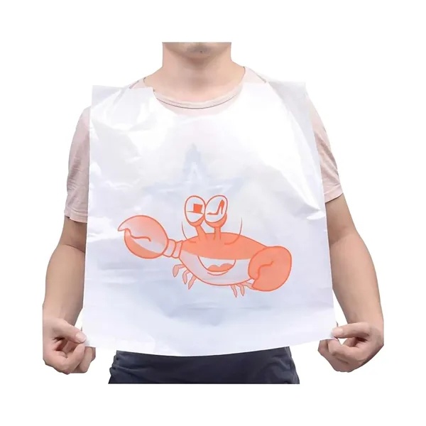 14"x24" Disposable Adult Poly Lobster Bib - 14"x24" Disposable Adult Poly Lobster Bib - Image 6 of 8