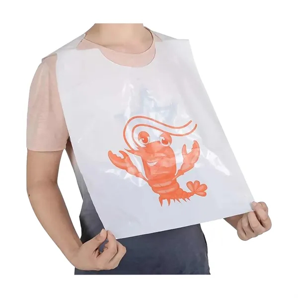 14"x24" Disposable Adult Poly Lobster Bib - 14"x24" Disposable Adult Poly Lobster Bib - Image 7 of 8