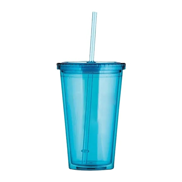 16 Oz. Double Wall Acrylic Tumblers W/Straw - 16 Oz. Double Wall Acrylic Tumblers W/Straw - Image 5 of 6