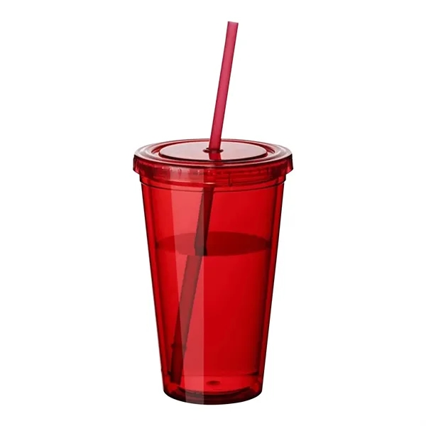 16 Oz. Double Wall Acrylic Tumblers W/Straw - 16 Oz. Double Wall Acrylic Tumblers W/Straw - Image 6 of 6