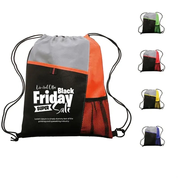 100gsm Non Woven Drawsting Backpack - 100gsm Non Woven Drawsting Backpack - Image 0 of 7