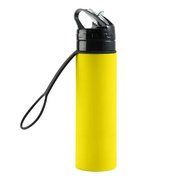 20 Oz Silicone Foldable Folding Sports Bottle - 20 Oz Silicone Foldable Folding Sports Bottle - Image 1 of 3