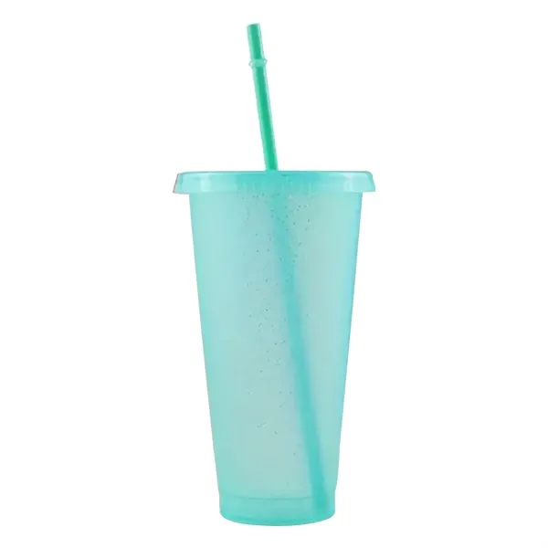 24 Oz. Plastic Cups With Straws - 24 Oz. Plastic Cups With Straws - Image 2 of 3