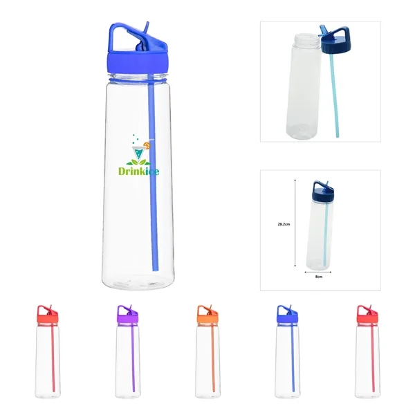 24 Oz Water Bottle With Flip Straw - 24 Oz Water Bottle With Flip Straw - Image 0 of 3