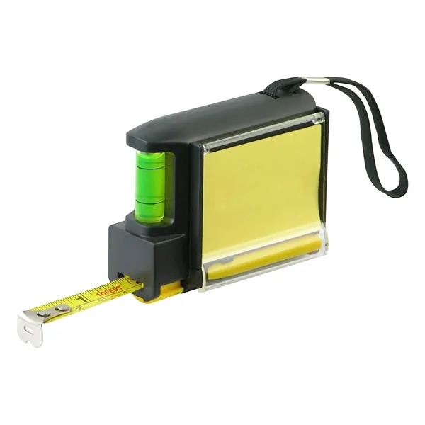 Tape Measure w/Notepad, Pen, Level & Belt Clip - Tape Measure w/Notepad, Pen, Level & Belt Clip - Image 1 of 3