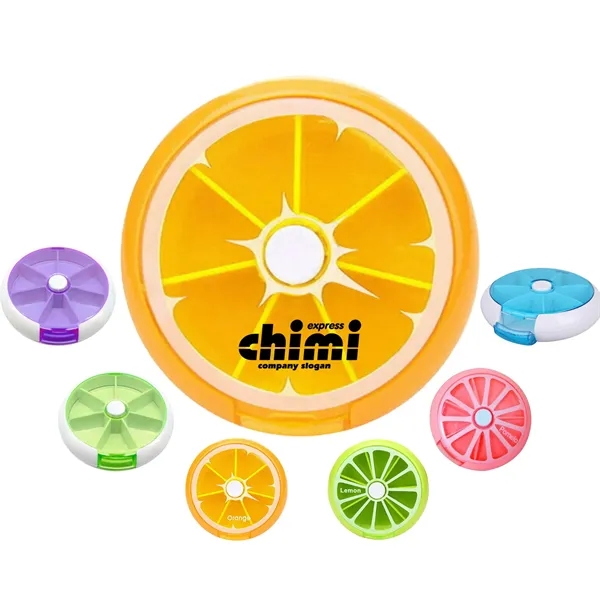 Days Round Rotating Pill Box