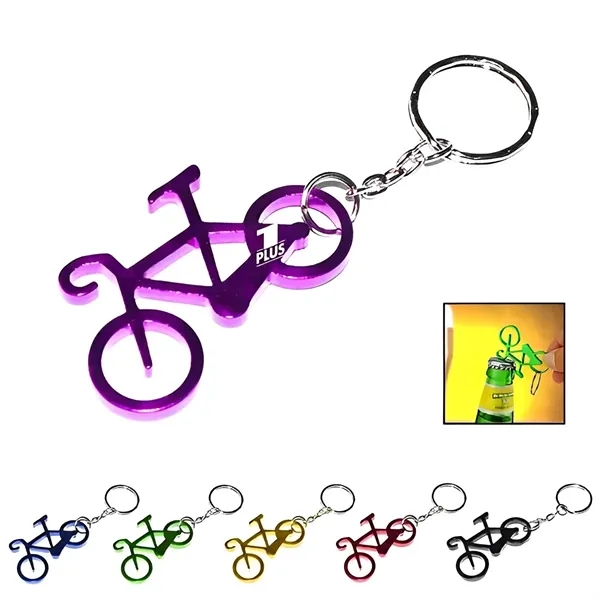 Bicycle Shaped Bottle Opener Keychain - Bicycle Shaped Bottle Opener Keychain - Image 0 of 3