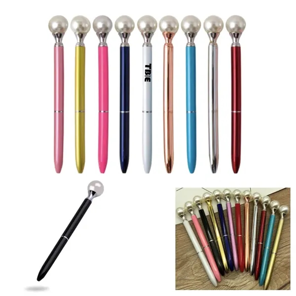 Big Pearl Metal Ballpoint Pen
